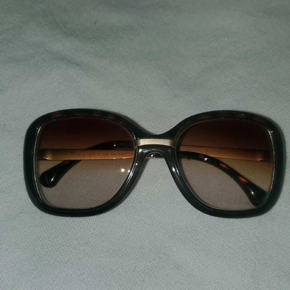 CHANEL Black and Brown Sunglasses